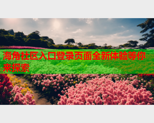 海角社区入口登录页面全新体验等你来探索